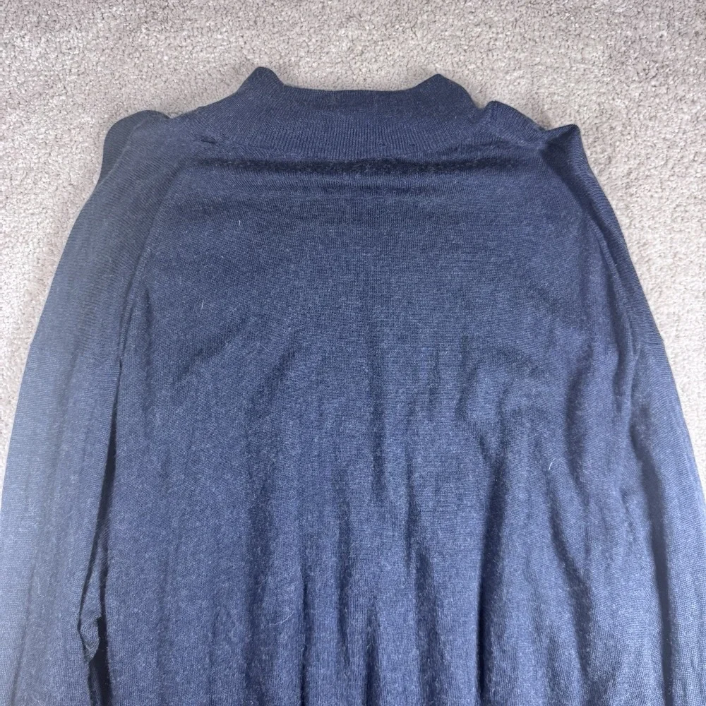 Peter‎ Millar XL Men's Dark Blue Sweater Cotton Silk Cashmere Lightweight Knit